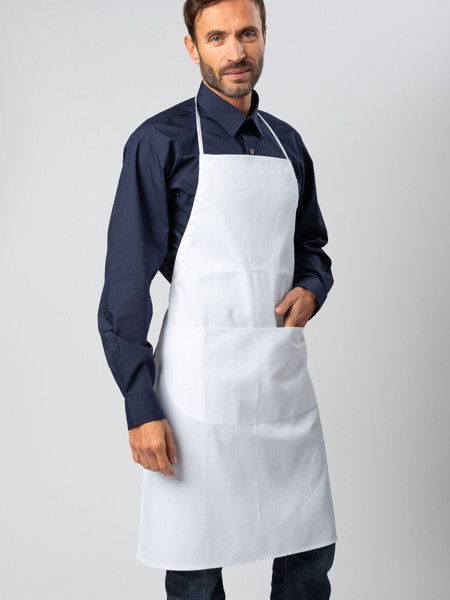 Apron With Bib - White
