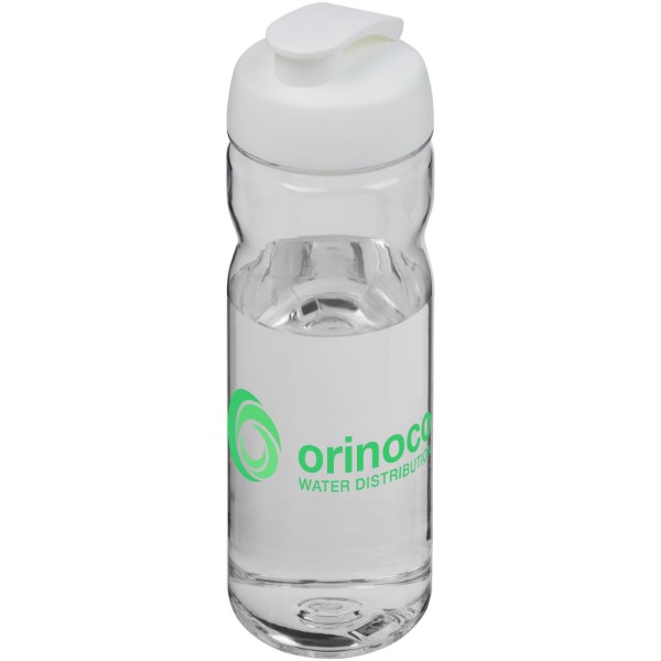 Sportovní láhev s vyklápěcím víčkem Base Tritan™ 650 ml - Průhledná / Bílá