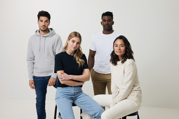 Iqoniq Denali recycled cotton crew neck undyed - Heather Anthracite / XXL