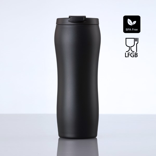 Primo Vákuový Hrnček, 400 ml - Čierna