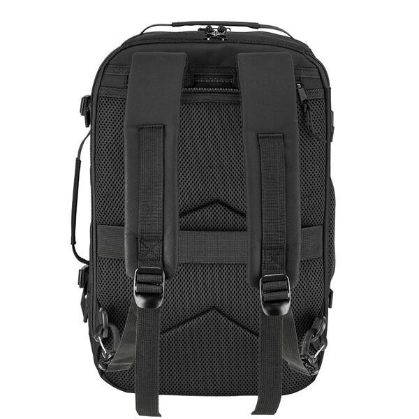 Cabin Size Travel Backpack With Laptop Holder (15) In 600D Polyester - Black
