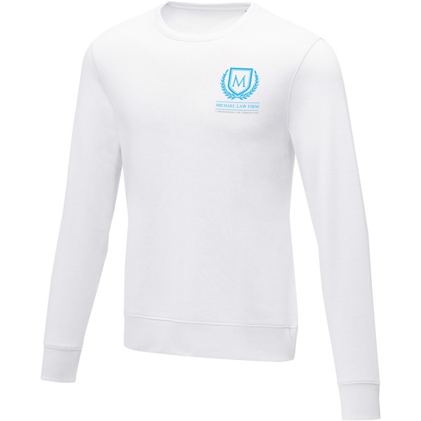 Zenon men’s crewneck sweater - White / 2XL