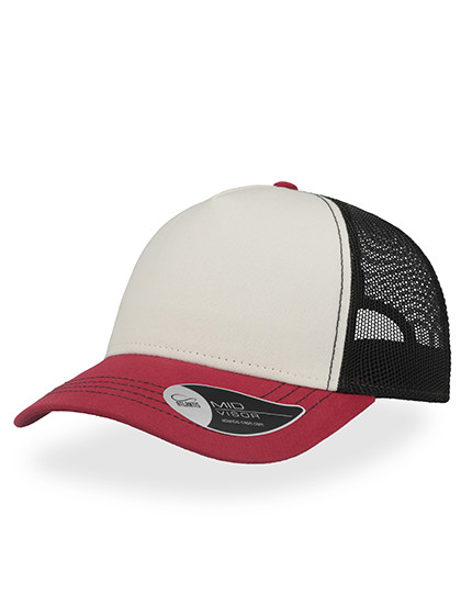 Rapper Canvas Cap - White / Burgundy / Black / One Size