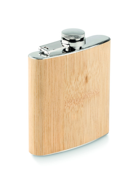 Bamboo slim hip flask 170ml Hiphip