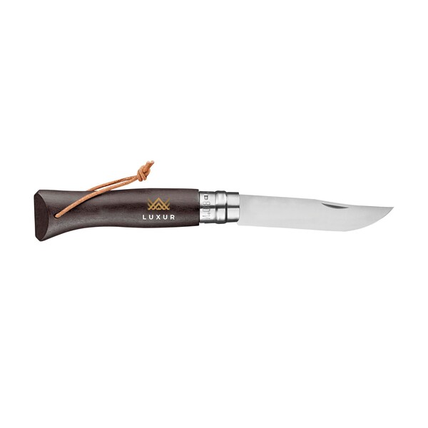 Opinel Colorama No 08 pocket knife | With belt pouch - black