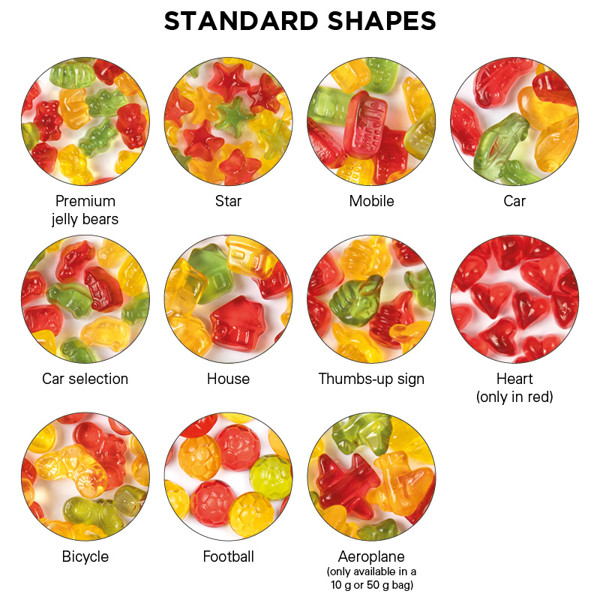 Maxi bag 50g, recyclable paper white, Trolli fruit jelly gums bicycle | Premium quality Trolli fruit jelly gums bicycle, 50 g