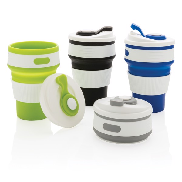 Zložljiva skodelica Xd Collection, 350 ml silikon - Siva