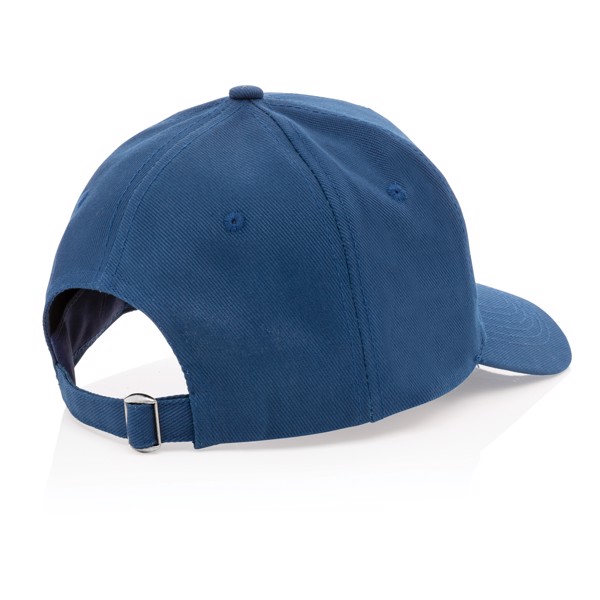 Casquette 5 panneaux en coton recyclé 280gr IMPACT - Bleu Marine