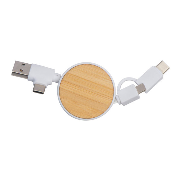 Expandable Bamboo Charging Cable Groningen