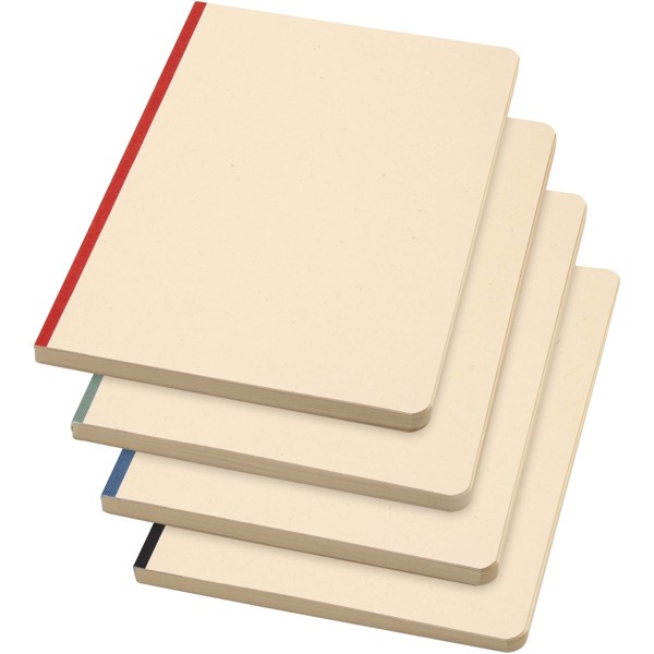 Liliana A5 Zuckerrohr und RPET Softcover Notizbuch - schwarz