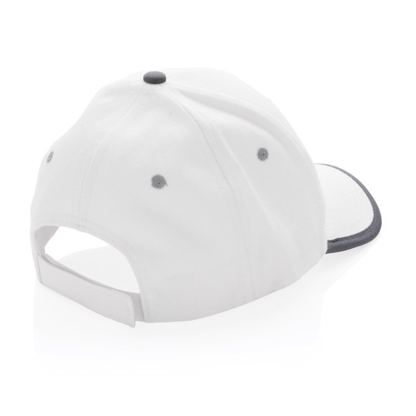 Impact AWARE™ Brushed rcotton 6 panel contrast cap 280gr - White