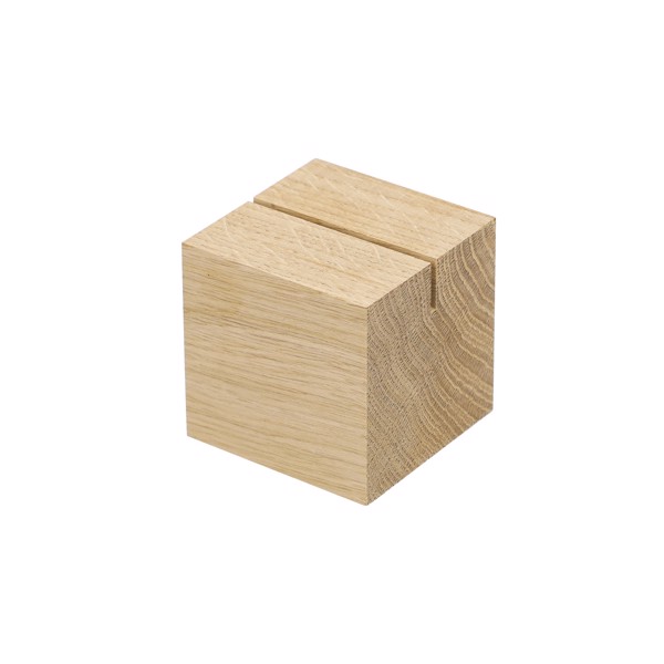Wooden Menu Holder "Cube" - Natural