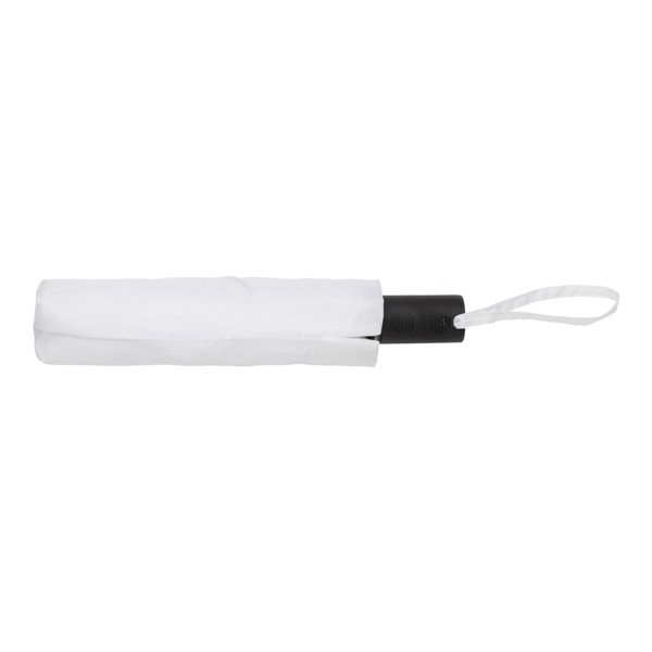 Impact Aware™ RPET dežnik, z avto. odpiranje/zapiranje, 106 cm -Bela