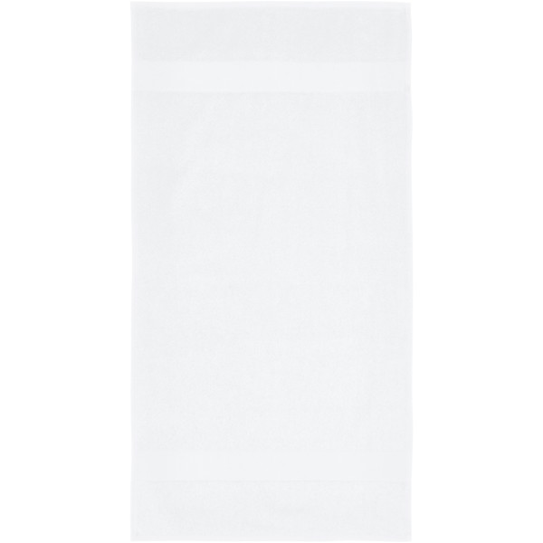 Serviette Charlotte de 50 x 100 cm en coton de 450 g/m² - Blanc