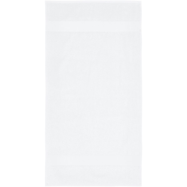 Serviette Charlotte de 50 x 100 cm en coton de 450 g/m² - Blanc