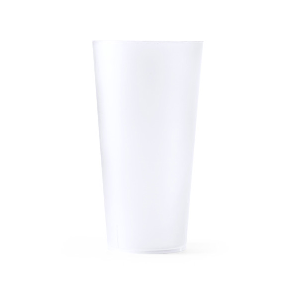 Reusable personalised polypropylene translucent cup 400 ml