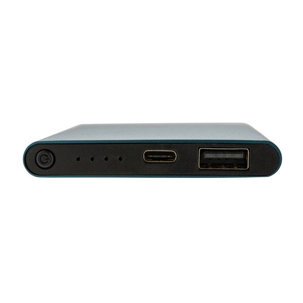Powerbank 4000mAh en plastique recyclé/aluminium RCS - Bleu