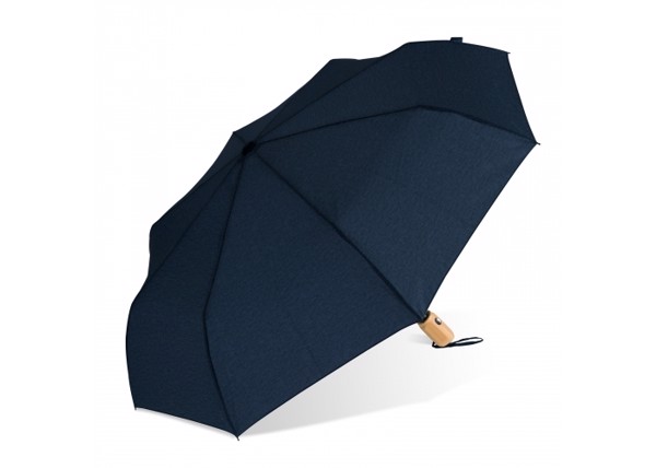 Foldable umbrella 21” R-PET auto open - Dark Blue