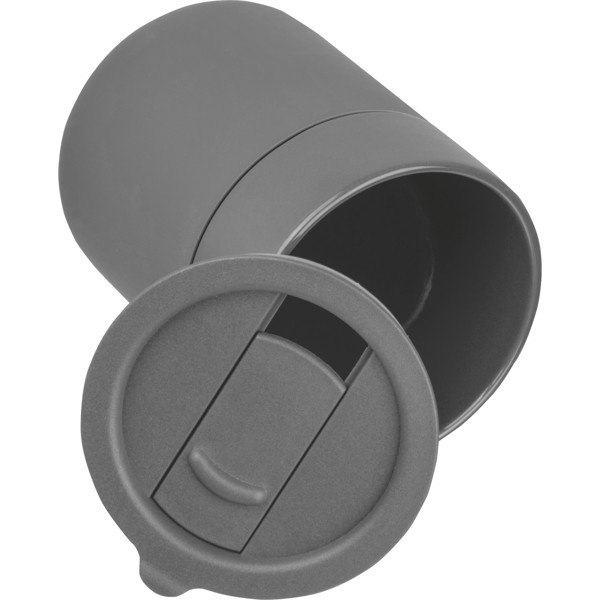 Ceramic drinking cup with silicone sleeve, 340ml ALBERT - Silvergrey