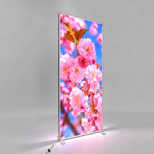 Painel LED dupla face 1000 × 2500, impressão incluída