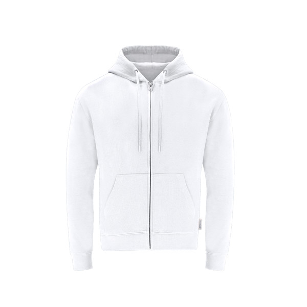 Sudadera Adulto Capucha + Cremallera Walder - Blanco / XL