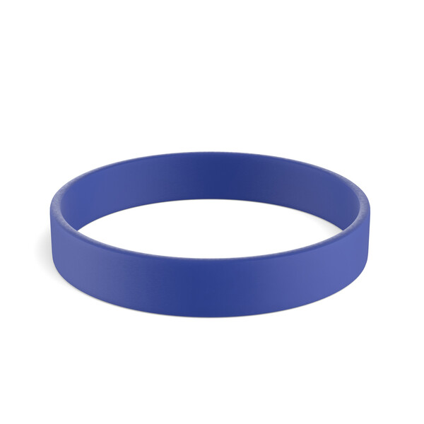Customised silicone wristbands (12mm width) - Reflex Blue C / 20x1.2x0.2cm