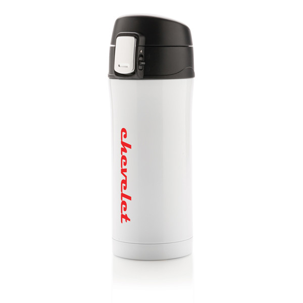 RCS Recycled stainless steel easy lock vacuum mug - White