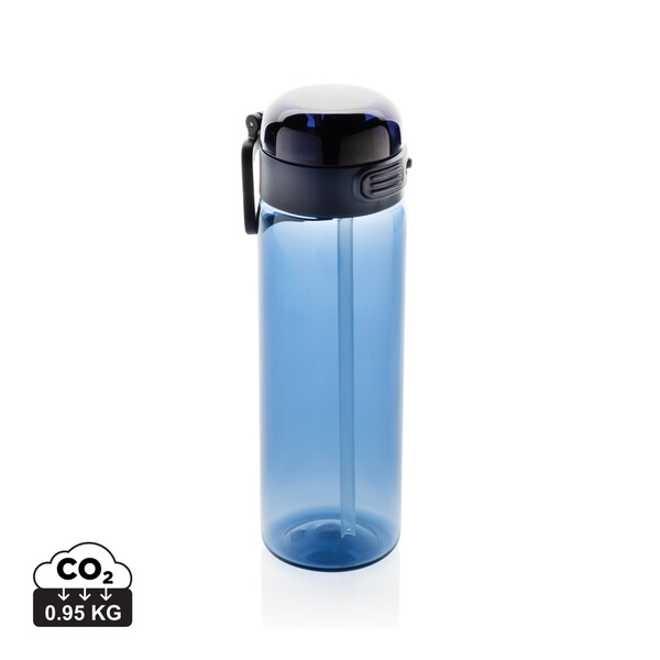 Bouteille d'eau étanche sport 800ml en rPET RCS SipnLock - Bleu Marine