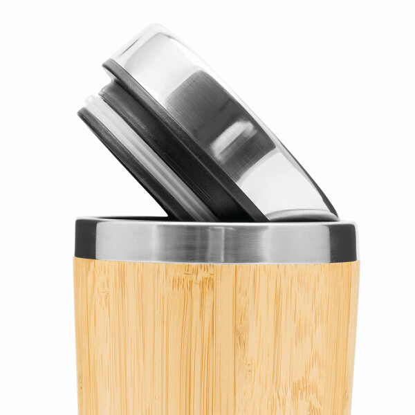 Insulated Travel Mug Bamboo Drink