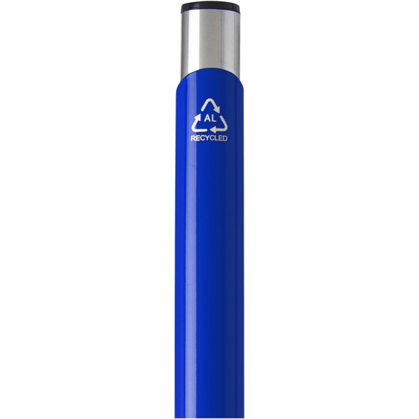 Stylo bille en aluminium recyclé Moneta (encre bleue) - Bleu royal