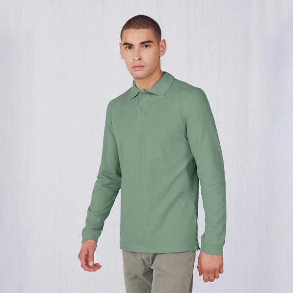 B&C My Polo 210 Lsl - 100% Algodão Optimium (Investindo Em Better Cotton) - Amalfi Green / XL