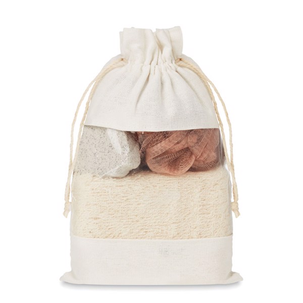 MB - Bath set in cotton pouch Cuida Set