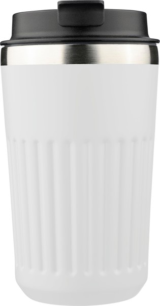 Gerecyclede roestvrijstalen reismok (400 ml) Chiara - wit
