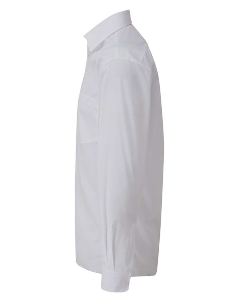 Men's Long Sleeve Poplin Shirt - White / 4XL
