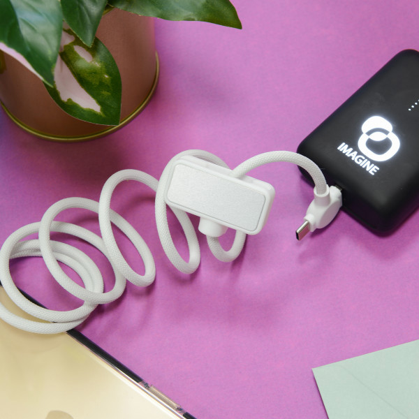 DAO - CÂBLE MAGNÉTIQUE 100W & TRANSFERT DE DONNÉES RAPIDE 4 EN 1 - BLANC