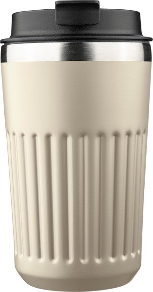 Cestovný hrnček z recyklovanej nehrdzavejúcej ocele (400 ml) Chiara - Béžová
