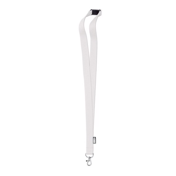 Lanyard in RPET 20 mm Lany Rpet - White