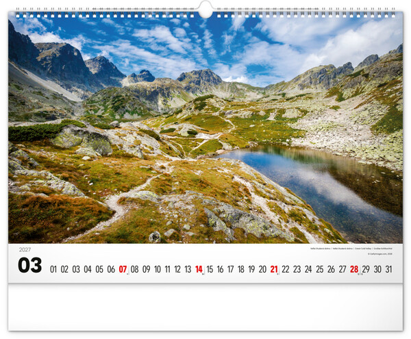 Notique Nástenný Kalendár Magické Tatry 2027, 48 x 33 cm