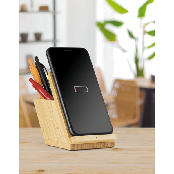 LEAVITT. Carregador wireless em bambu