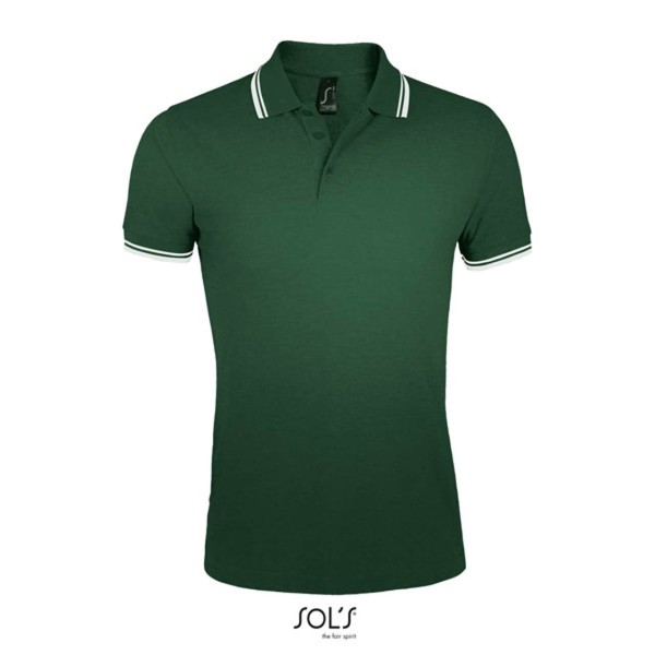 Sol's Pasadena Ανδρικά - Πουκάμισο πόλο - Forest Green / White / 2XL