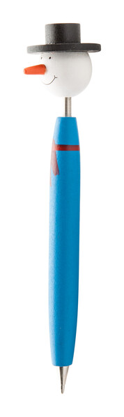 Stylo à bille bonhomme de neige Göte - Bleu