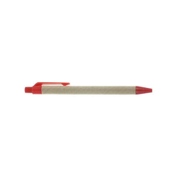 Recycled cardboard ball pen | Nicholas - red