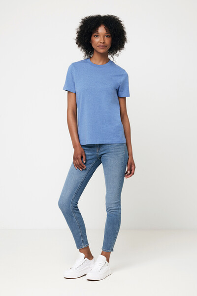 T-shirt en coton recyclé non teinté IQONIQ Manuel - Heather Blue / L