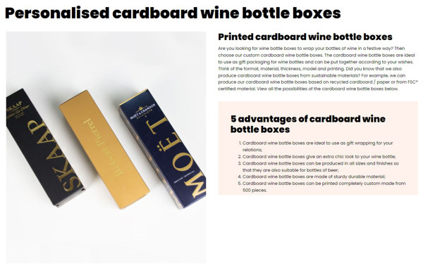 Gift boxes - custom made
