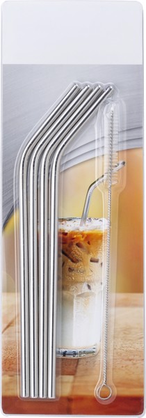 4 pailles en acier inoxydable Rudy