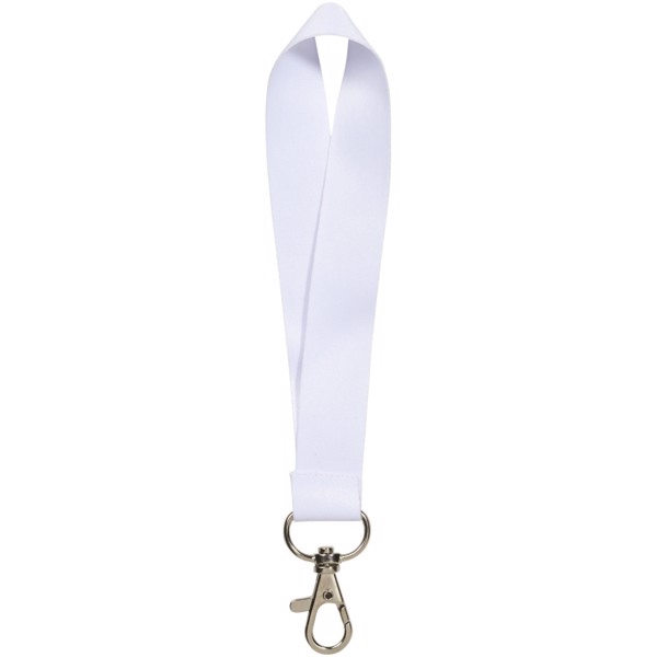 Mini sublimation lanyard both sides - White / 10mm