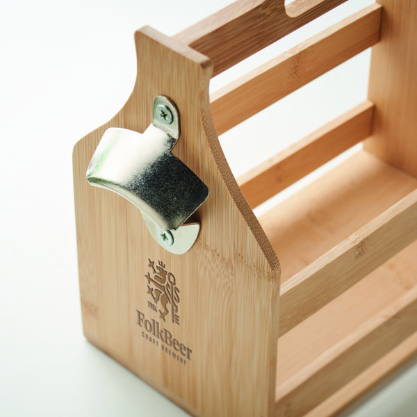 Caisse à bouteilles en bambou Cabas