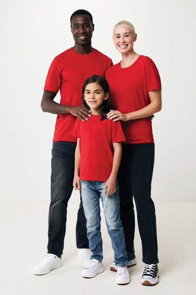 T-shirt pour enfants en coton recyclé IQONIQ Koli - Rouge / 1112