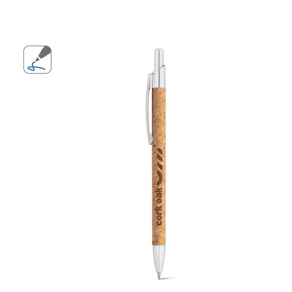 NATURA. Kemijska olovka od pluta i reciklirani aluminij (100% rAL)