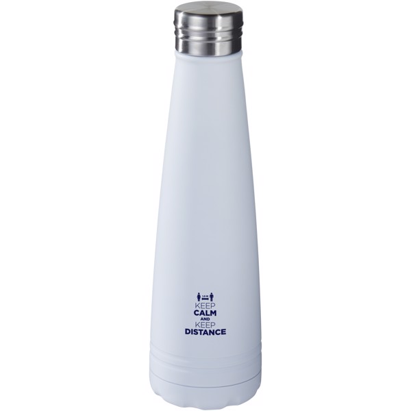 Duke 500 ml copper vacuum insulated water bottle - White